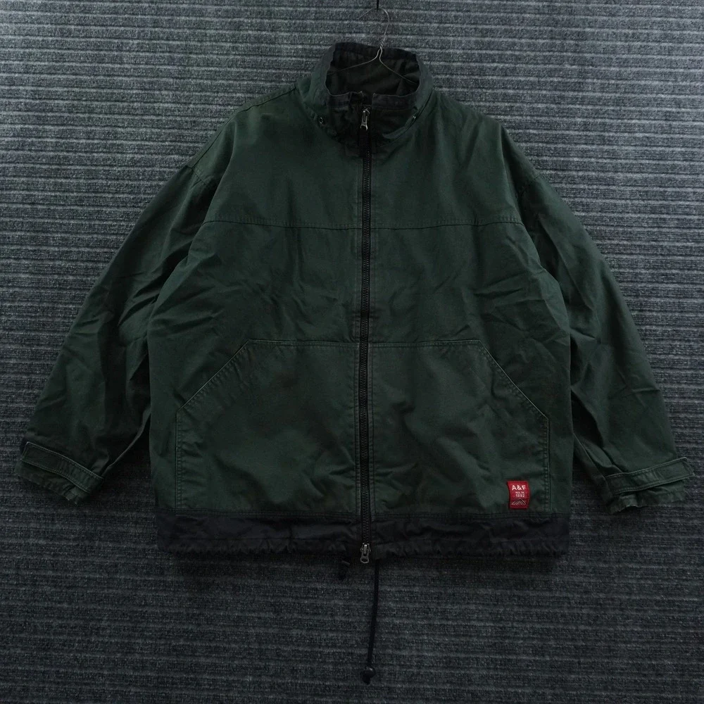 Vintage 90s Abercrombie & Fitch Outdoor Jacket Mens XL Dark Green Utility